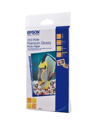 Epson Carta Fotografica Lucida Premium, formato 16 9 (10, 16x18, 06cm)