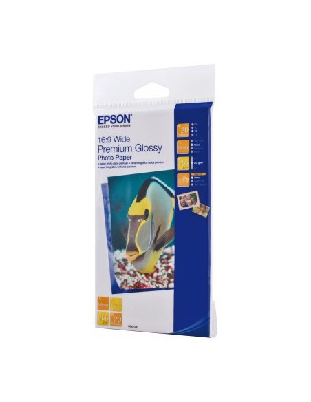 Epson Carta Fotografica Lucida Premium, formato 16 9 (10, 16x18, 06cm)