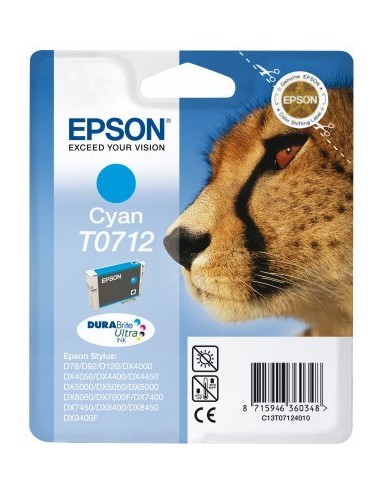 Epson Cheetah Cartuccia di inchiostro Cyan T0712 DURABrite Ultra Ink