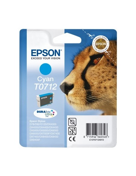 Epson Cheetah Cartuccia di inchiostro Cyan T0712 DURABrite Ultra Ink
