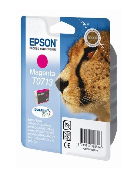 Epson Cheetah Cartuccia di inchiostro Magenta T0713 DURABrite Ultra Ink