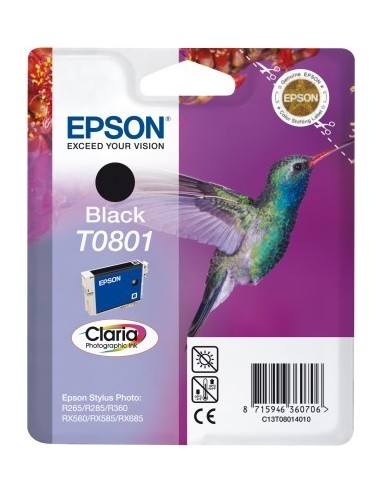 Epson Hummingbird Cartuccia di inchiostro Black T0801 Claria Photographic Ink