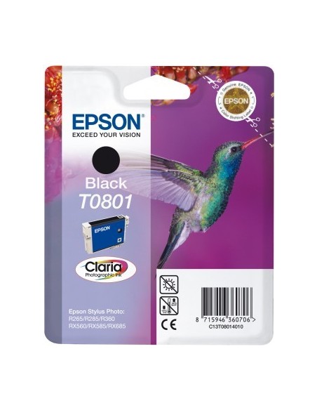 Epson Hummingbird Cartuccia di inchiostro Black T0801 Claria Photographic Ink