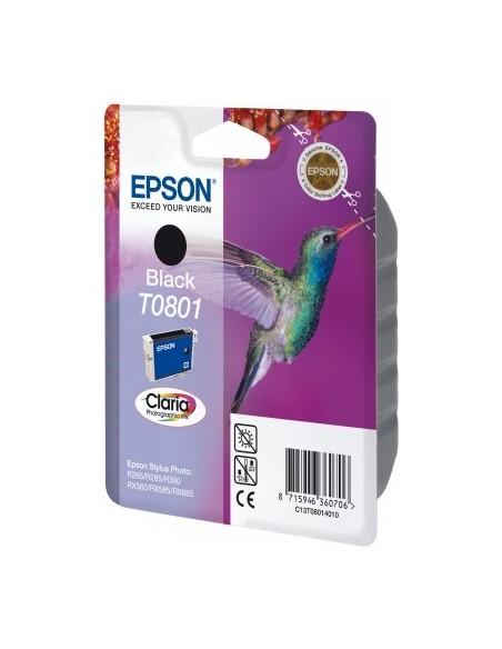 Epson Hummingbird Cartuccia di inchiostro Black T0801 Claria Photographic Ink