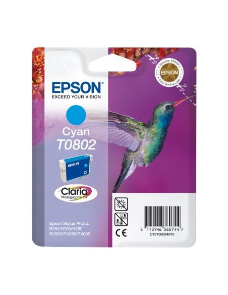 Epson Hummingbird Cartuccia di inchiostro Cyan T0802 Claria Photographic Ink
