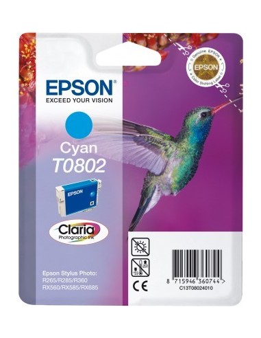 Epson Hummingbird Cartuccia di inchiostro Cyan T0802 Claria Photographic Ink