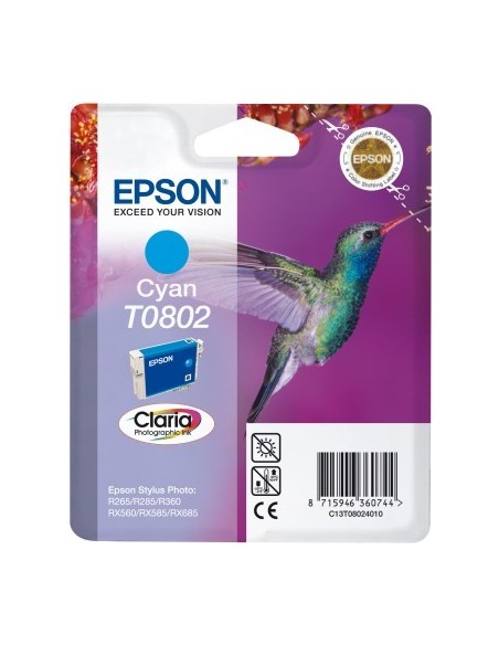 Epson Hummingbird Cartuccia di inchiostro Cyan T0802 Claria Photographic Ink