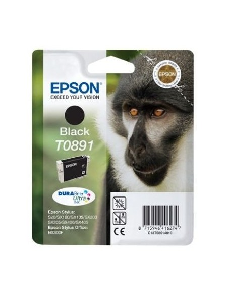 Epson Monkey Cartuccia di inchiostro Black T0891 DURABrite Ultra Ink