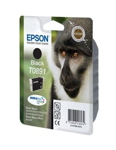 Epson Monkey Cartuccia di inchiostro Black T0891 DURABrite Ultra Ink