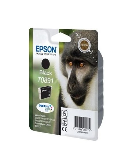 Epson Monkey Cartuccia di inchiostro Black T0891 DURABrite Ultra Ink