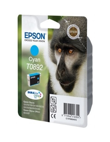 Epson Monkey Cartuccia di inchiostro Cyan T0892 DURABrite Ultra Ink