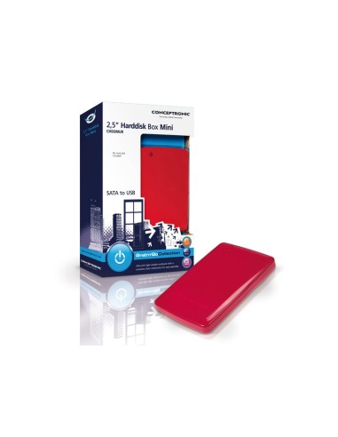 Conceptronic 2,5" Harddisk Box Mini Red