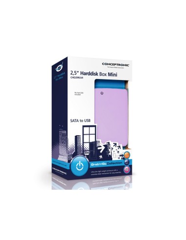 Conceptronic 2,5" Harddisk Box Mini Violet