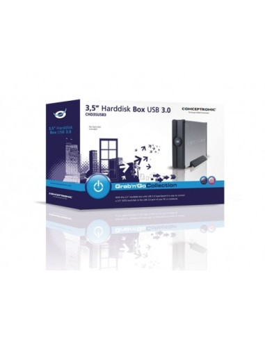 Conceptronic CHD3SUSB3 contenitore di unità di archiviazione Argento 3.5"