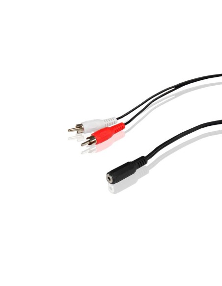 Conceptronic 3.5" Female Jack to 2x Male RCA