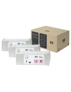 HP Confezione da 3 cartucce di inchiostro dye magenta chiaro DesignJet 81, 680 ml