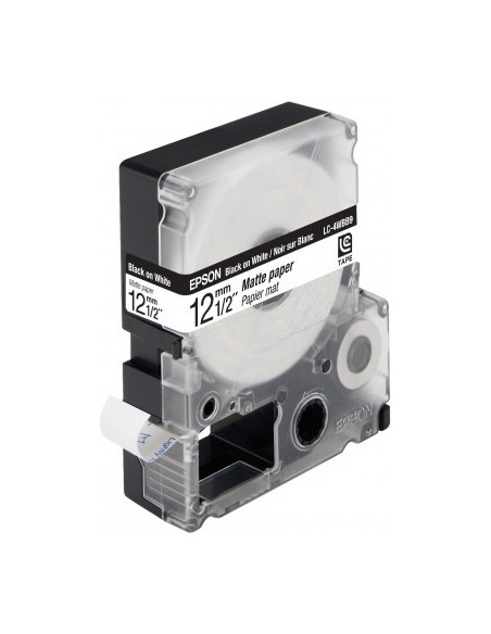 Epson Nastro fondo bianco per testo Nero 12 9