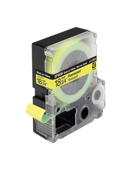 Epson Nastro fondo Fluorescente Giallo per testo Nero 18 9