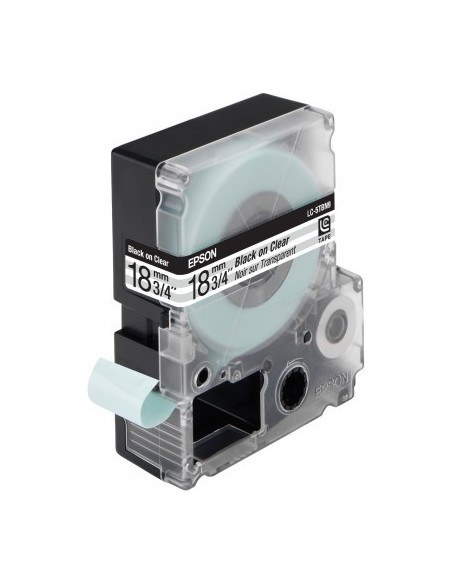 Epson Nastro fondo Trasparente per testo Nero 18 9
