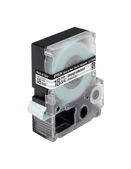Epson Nastro fondo Trasparente per testo Nero18 9