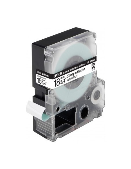 Epson Nastro fondo Bianco per testo Nero 18 9
