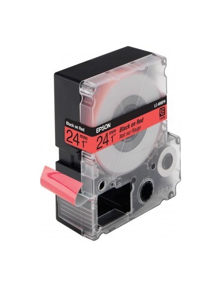 Epson Nastro fondo Pastello rosso per testo Nero 24 9