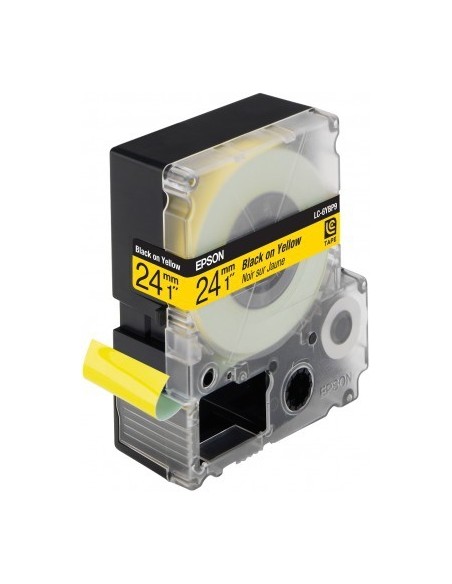 Epson Nastro fondo Pastello Giallo per testo Nero 24 09