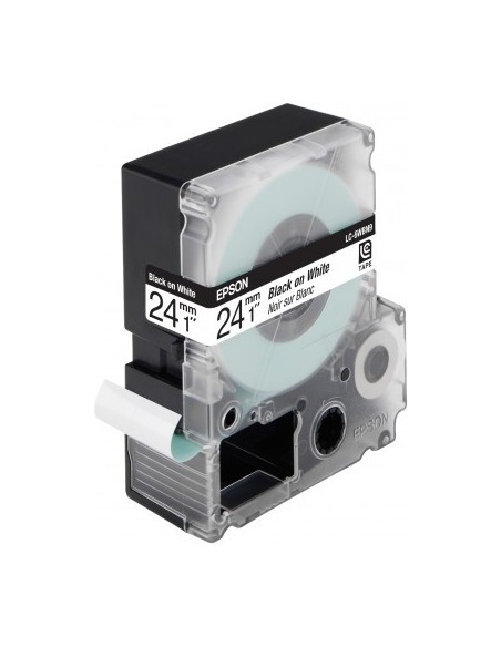 Epson Nastro fondo Standard bianco per testo Nero24 09