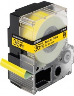 Epson Nastro fondo Pastello Giallo per testo Nero 36 9