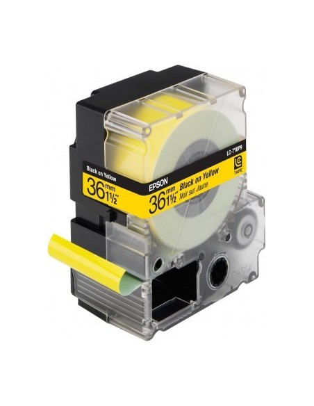 Epson Nastro fondo Pastello Giallo per testo Nero 36 9