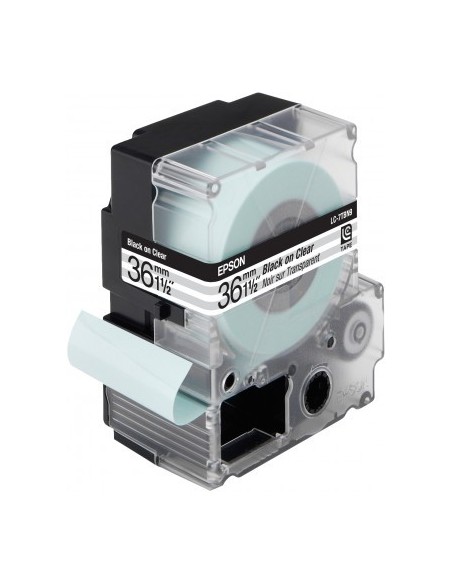 Epson Nastro fondo Trasparente per testo Nero 36 9