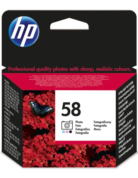 HP 58 cartuccia d'inchiostro 1 pz Originale Resa standard Nero, Ciano, Magenta