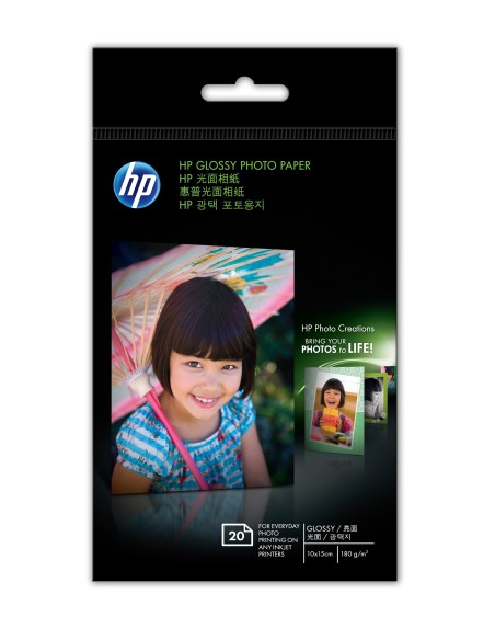 HP Glossy Photo Paper carta fotografica A4 Bianco Lucida