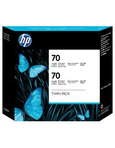 HP 70 2-pack 130-ml Photo Black DesignJet Ink Cartridges cartuccia d'inchiostro 2 pz Originale Nero per foto