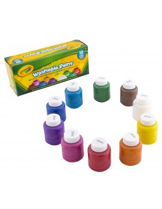 Crayola CF10 LAVABILISSIMI - TEMPERE LAVABI Tempere lavabili 10 colori "i Lavabilissimi" 54-1205 0071662112059 DIDATTICA E SCUOL