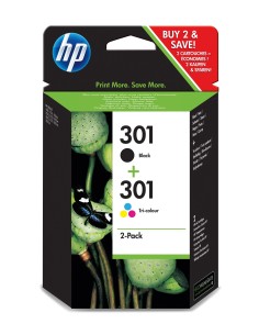 HP 301 cartuccia d'inchiostro 2 pz Originale Nero, Ciano, Magenta, Giallo
