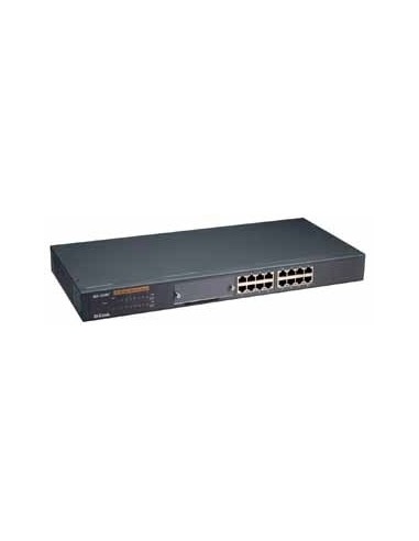 D-Link 16-port 10 100M NWay Rack Mountable, Auto-negotiation of MDI MDIX Cross Over and IEEE 802.3x Flow Control Non gestito 1U