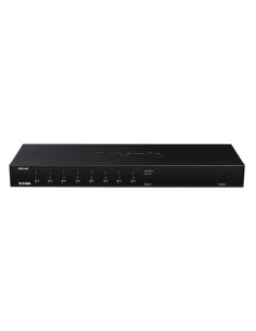 D-Link 8-Port PS2 USB KVM switch per keyboard-video-mouse (kvm) Montaggio rack Nero