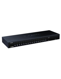 D-Link 16 Port PS2 USB KVM switch per keyboard-video-mouse (kvm) Montaggio rack Nero