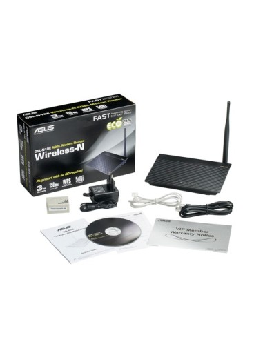 ASUS DSL-N10E router wireless Fast Ethernet Nero, Grigio