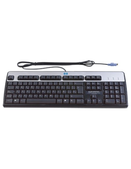 HP PS 2 Standard Keyboard tastiera PS 2 Spagnolo Nero, Argento