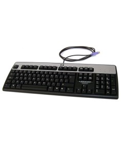 HP PS 2 Standard Keyboard tastiera PS 2 QWERTY Svedese Nero, Argento