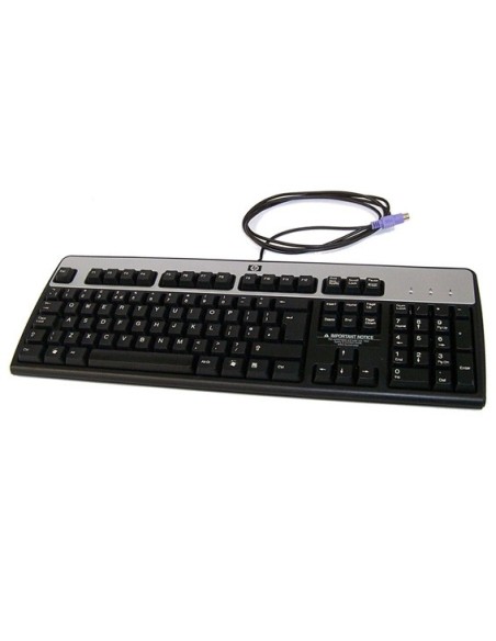 HP PS 2 Standard Keyboard tastiera PS 2 QWERTY Svedese Nero, Argento