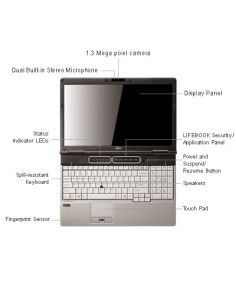 Fujitsu LIFEBOOK 751 39,6 cm (15.6") Intel® Core™ i5 4 GB DDR3-SDRAM 320 GB HDD Wi-Fi 4 (802.11n) Windows 7 Professional Nero, 2