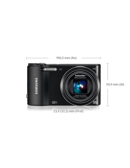 Samsung WB WB150F 1 2.3" Fotocamera compatta 14,2 MP CCD 4320 x 3240 Pixel Nero