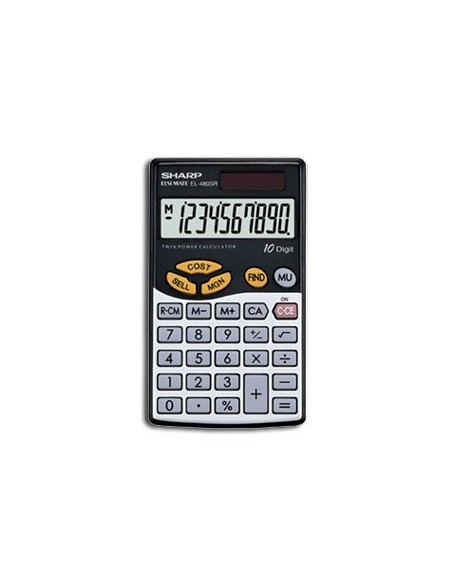 Sharp EL-480SRB calcolatrice Tasca Calcolatrice di base Nero