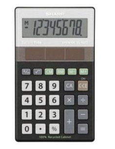 Sharp EL-R277BBK calcolatrice Desktop Nero
