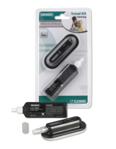 Eminent Travel Cleaning kit LCD TFT Plasma Panni umidi asciutti e liquido per la pulizia dell'apparecchiatura