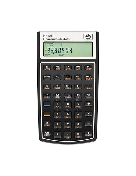 HP 10bII calcolatrice Tasca Calcolatrice finanziaria Nero, Bianco