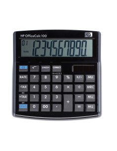 HP OfficeCalc 100 calcolatrice Desktop Calcolatrice finanziaria Nero